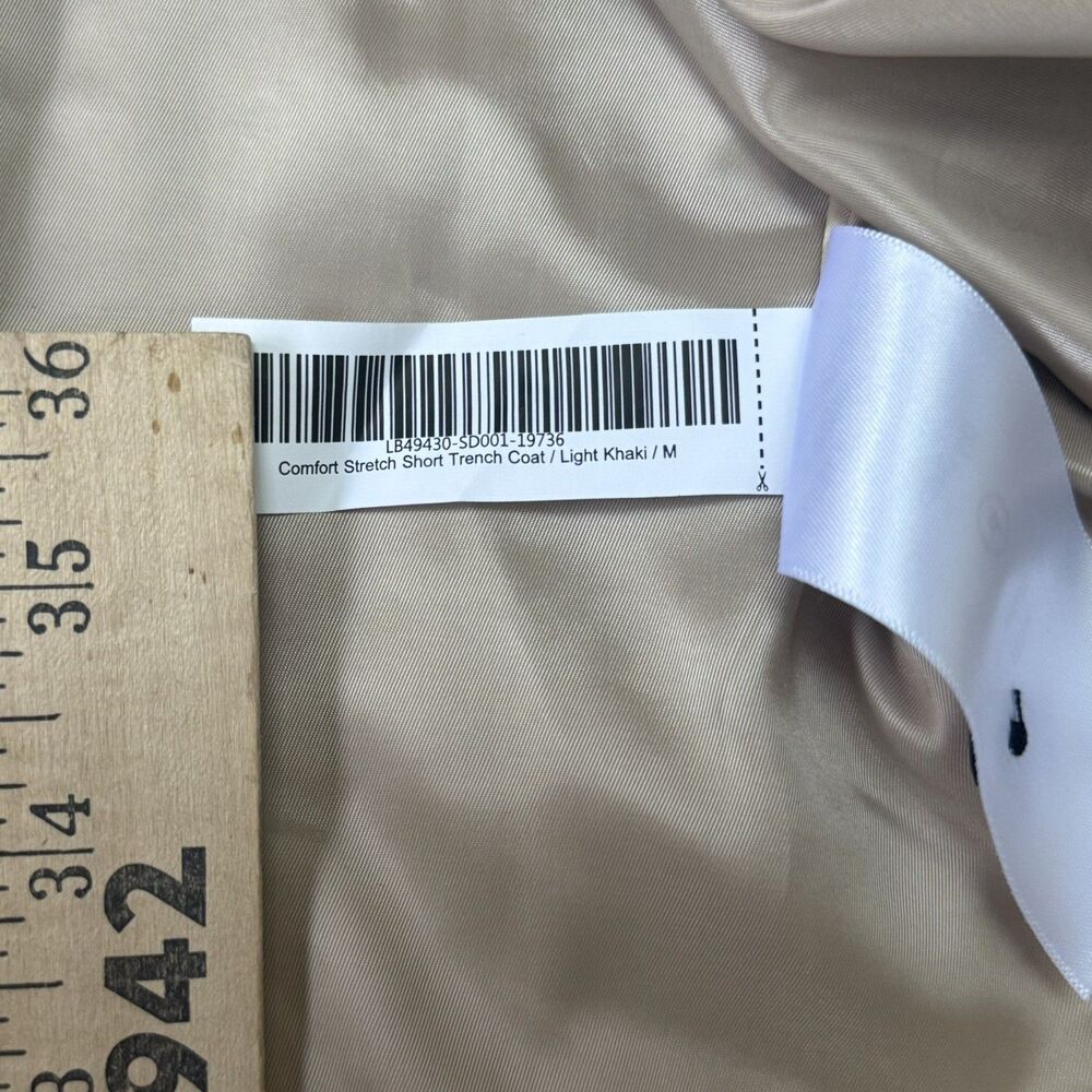 Quince Women Comfort Stretch Short Trench Coat Tan Khaki Outerwear Medium - Picture 6 of 14